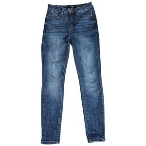 Judy Blue Jeans‎ Women's 1/25 Blue Stretch Skinny Fit Mid Rise Dark Wash 26x28